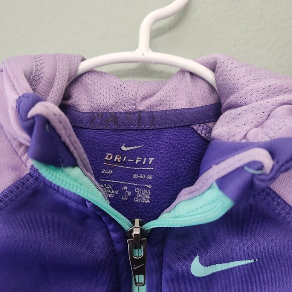 Unisex Toddler Nike Dri Fit Long Sleeve Hooded Jacket, Size 24M - Picture 3 of 7
